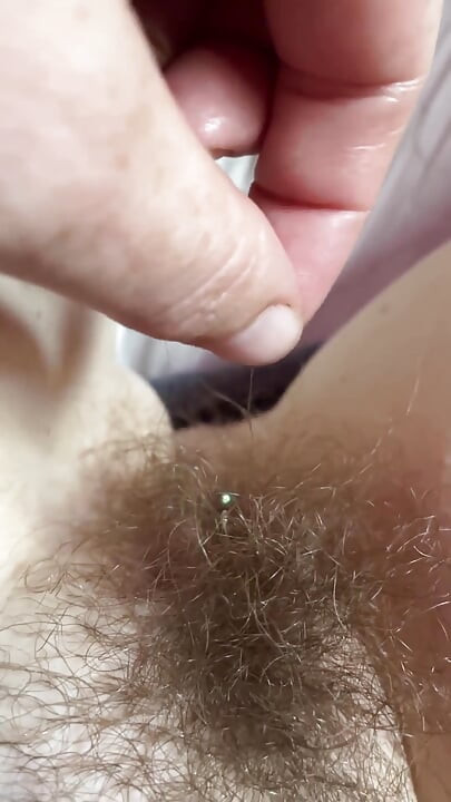 One Hair Heaven as a Single Pube Gets Caught Around My Clit Piercing