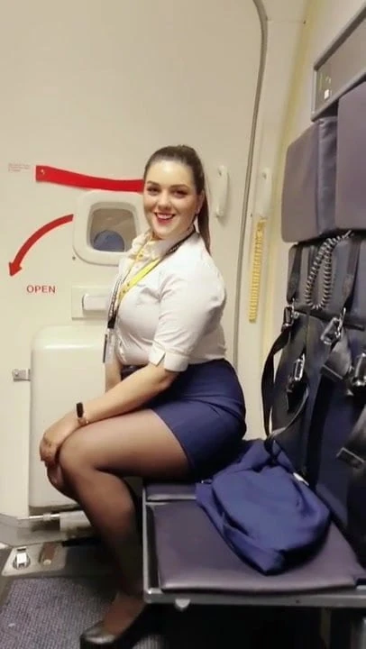 sexy curvy flight attendant