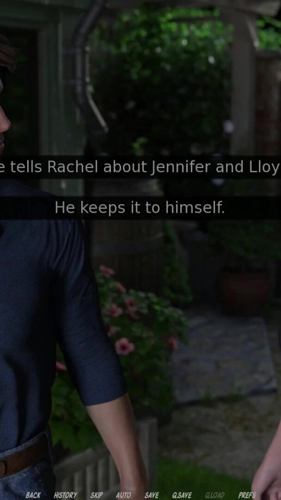 Iconic moment from "Harmony Haven - Chapter 1 - Kevin responds Jennifer's touch"