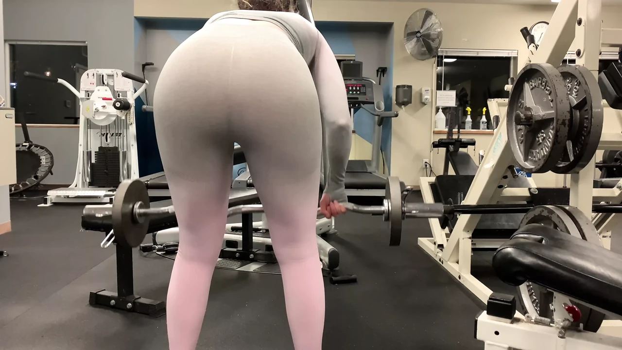 Bent over in gym workout