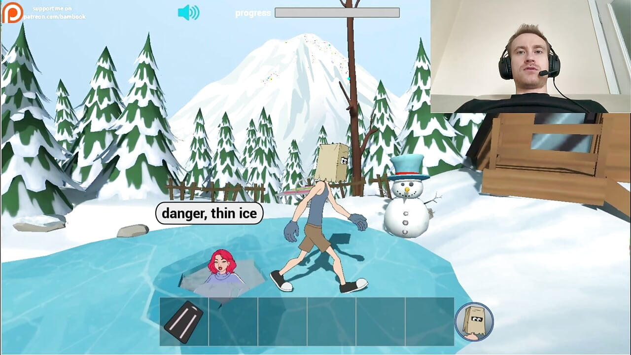 Fuckerman Winter Lovers - Fucked Juicy Woman In Game