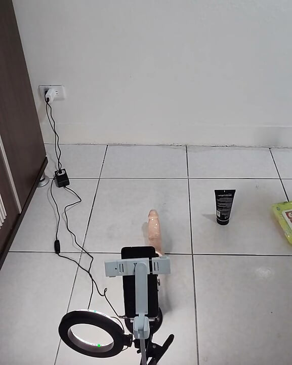Sissy Yahui Fuck with Dildo Machine and Cum