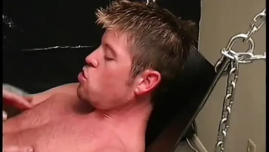 Hot stud spreads his legs and gets fucked by a bit thick cock in his asshole