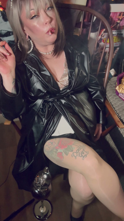 Leather Coat & Cigarettes - Miss Tina Snua Smokes For You | Clip 2