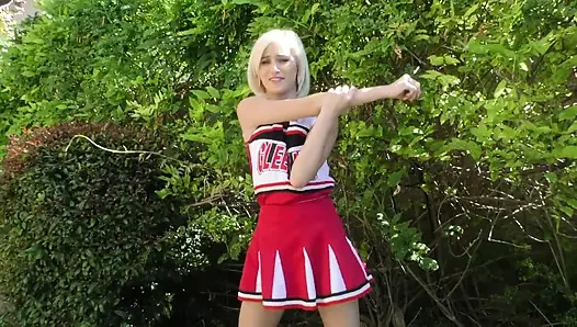 Petite Blonde Cheerleader Kiara Cole Loves Every Inch