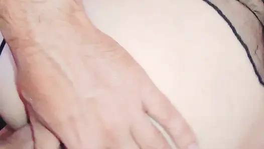 Pov slow anal with skinny milf model in stockings