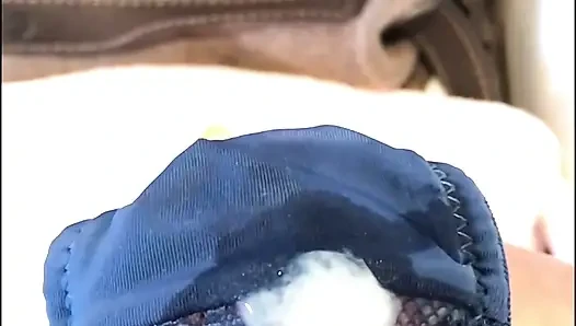 Wife sent a video and asked to cum on her panties