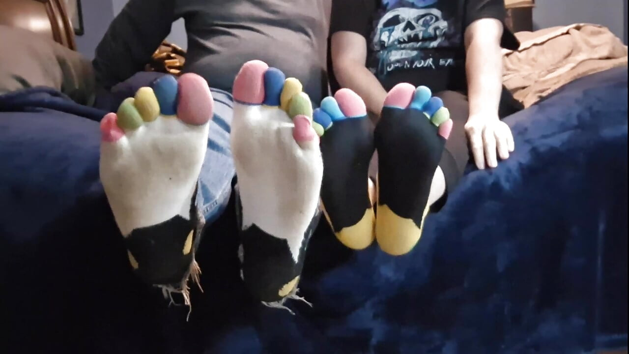 Spaß mit 5 fingern zehen socken haben