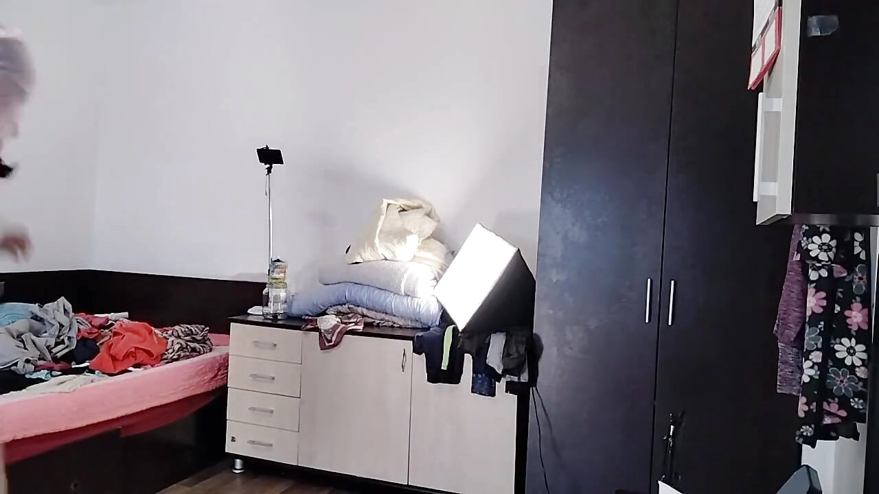 Sexy Latina Tries on and Cuts Clothes. Sexy Latina with Hairy