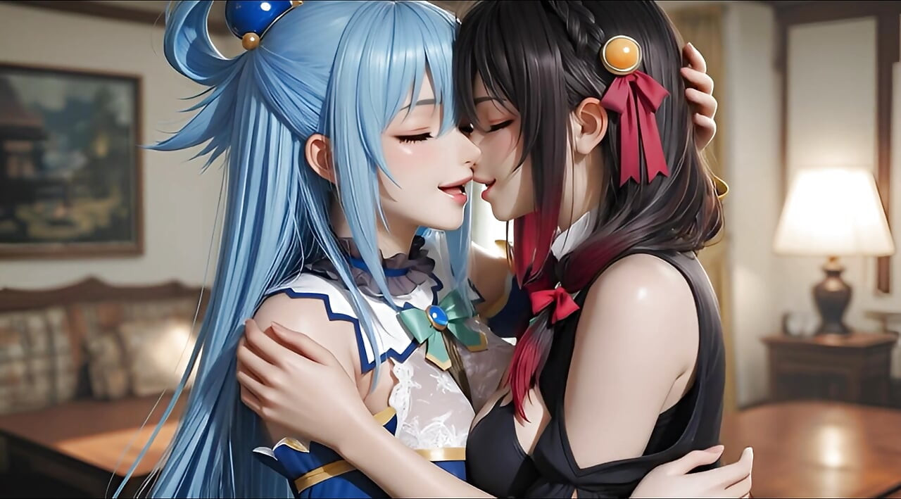 SFW אקווה ויוניון מקונוסובה מופע רך נוגע ומתנשק לסביות