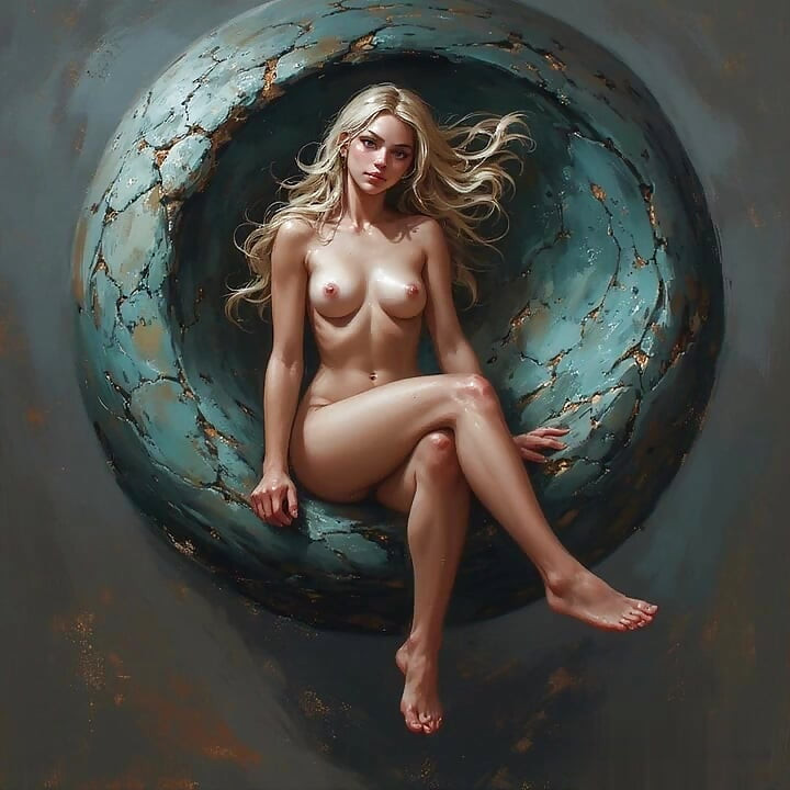 Mergulhe no realismo: slideshow cativante da garota da arte que levanta o bar na arte digital