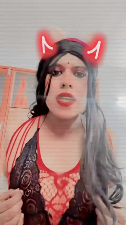 devil goddess verronika69 in hot red dress
