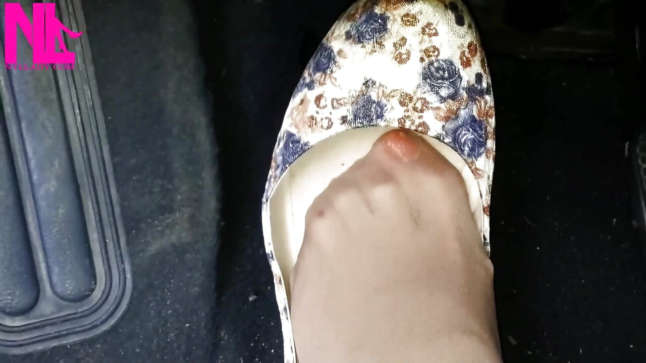 Pedal Pumping in Flowered Flats