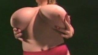 Rhonda huge boobs dance show