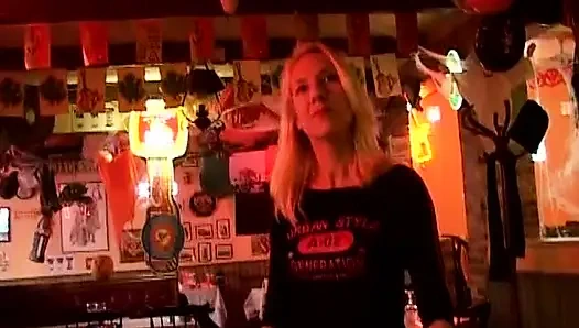 Wild French Babe Pleasing Two Cocks While Working in Kitchen