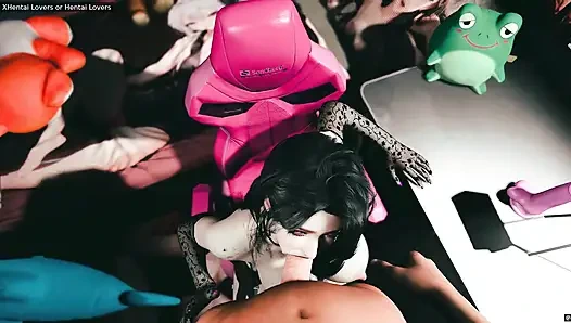 VAM 3D секс в комнате с живой камерой