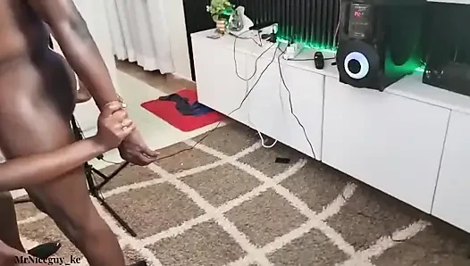 Curvy Big Ass Black African Ebony Handles Two Men