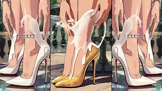 High-Heels get cum from alle sites an will be licked by hot anime girls Chapter 2