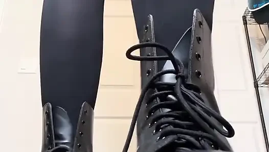 Stomping Hard in Boots Size 16 Feet