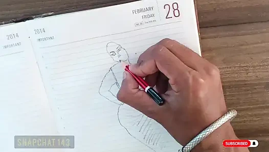 Komal was with the teacher for the exam but her mood changed.