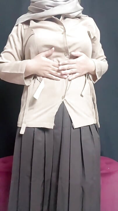 Female High College Student Masturbates After College