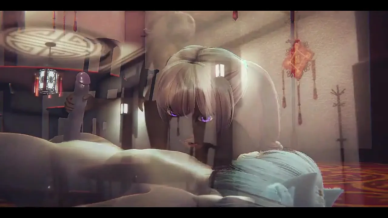 Furry Hentai – Rabbit Girl and Girl Having Sex with Two Cats Boys – Japanese Asian Manga Anime Film Game Porn