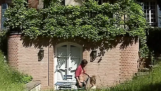 German dolls having hardcore anal outdoor threesome