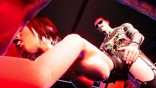 ВОЗБУЖДЕННАЯ ШЛЮХА ПРОБУЕТ ТРОЙНИЧОК С ДВУМЯ МУЖИКАМИ В НОЧНОМ КЛУБЕ