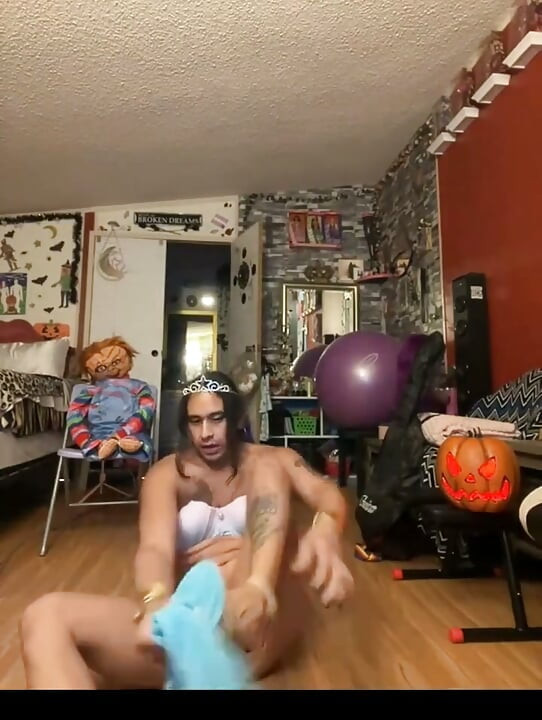 Princess Tsjade Stripdances in Halloween Costume