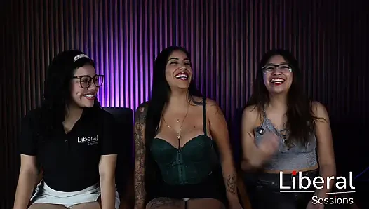 ORGY with two HOTWIVES, they are fucked by strong men