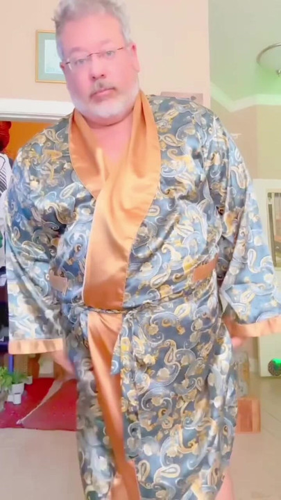 Big Cock under his robe