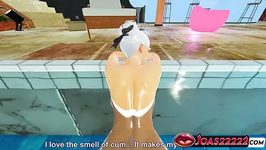 Murasaki Big Tits 3D Animation - Cowgirl Ride, Standing Pussy Fuck, Underwater Doggystyle Cumshot in Uncensored Hentai