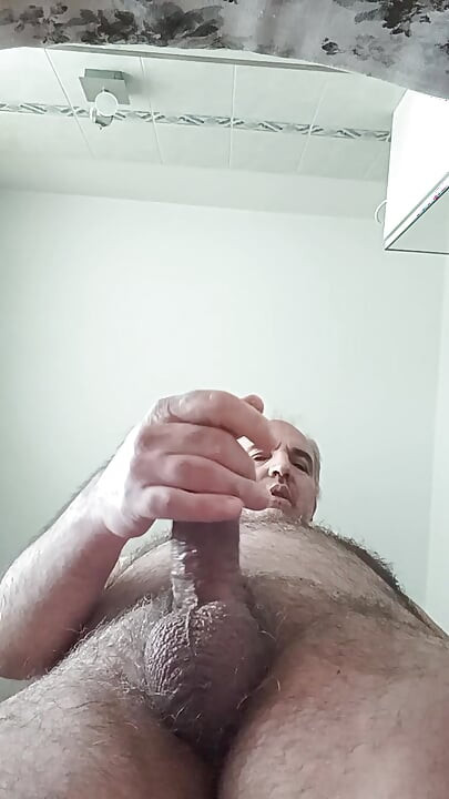 Tutorial for a Pleasant Penis Massage with a Flow of Sperm on the Smartphone Screen