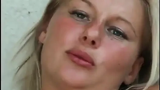 Young blond slut enjoying big dick