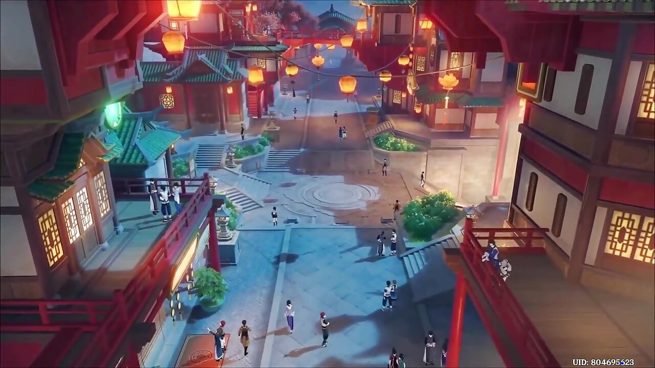 Impact Genshin - Cel mai bun sex în grup Cu ritul Lantern - Fete Genshin cremate - Animații Hentai 3D
