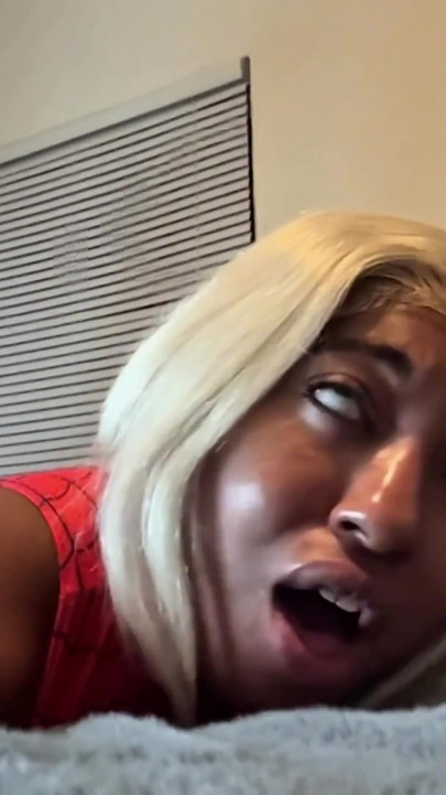 My stepdaughter pussy is so fat omg I had to fuck her in that spidergirl cosplay outfit | Clip 2
