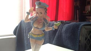 Super Sonico Space Police Gets Cum On Her Big Tits