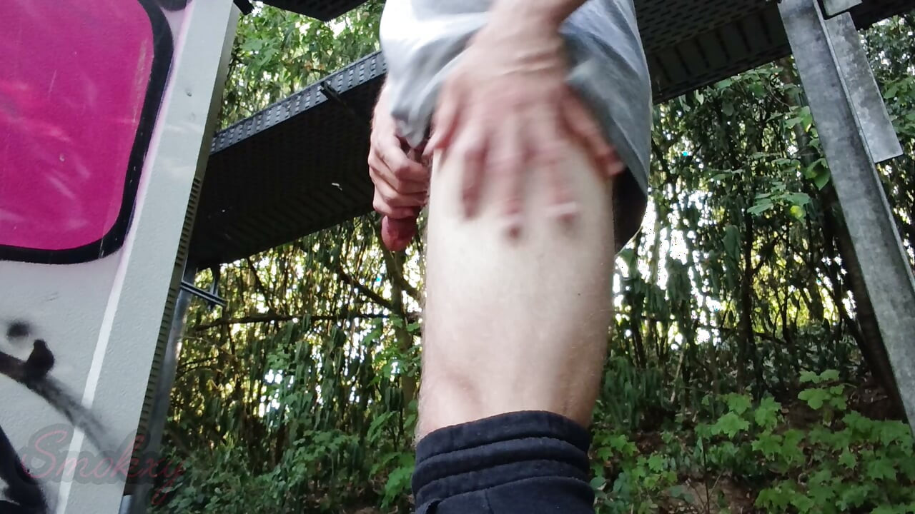 Hung and Hairy Outdoor Edging (Without Cumming)