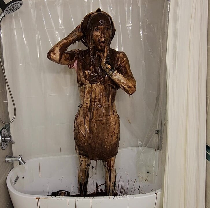 WAM Chocolate and fluff covered sissy crossdresser