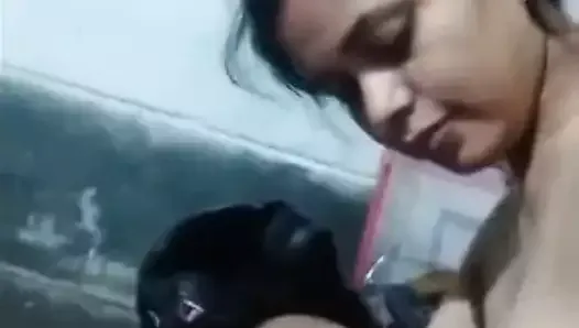 Indian girl enjoying with BF