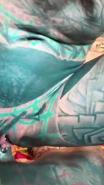 POV private tattoo pornstar fuck leads to creamipie in her pierced pussy | Clip 2