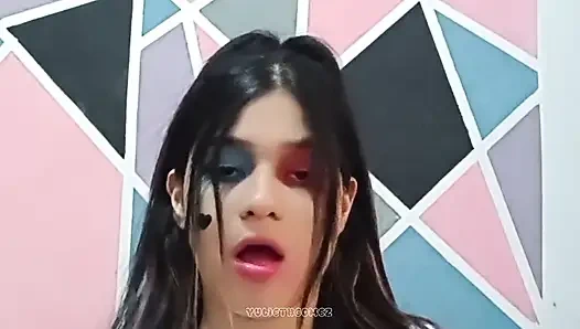 Video call sama pengikutku yang setia, aku ngasih kamu toket besar dan memekku