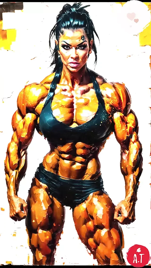 Muscular woman from my patreon