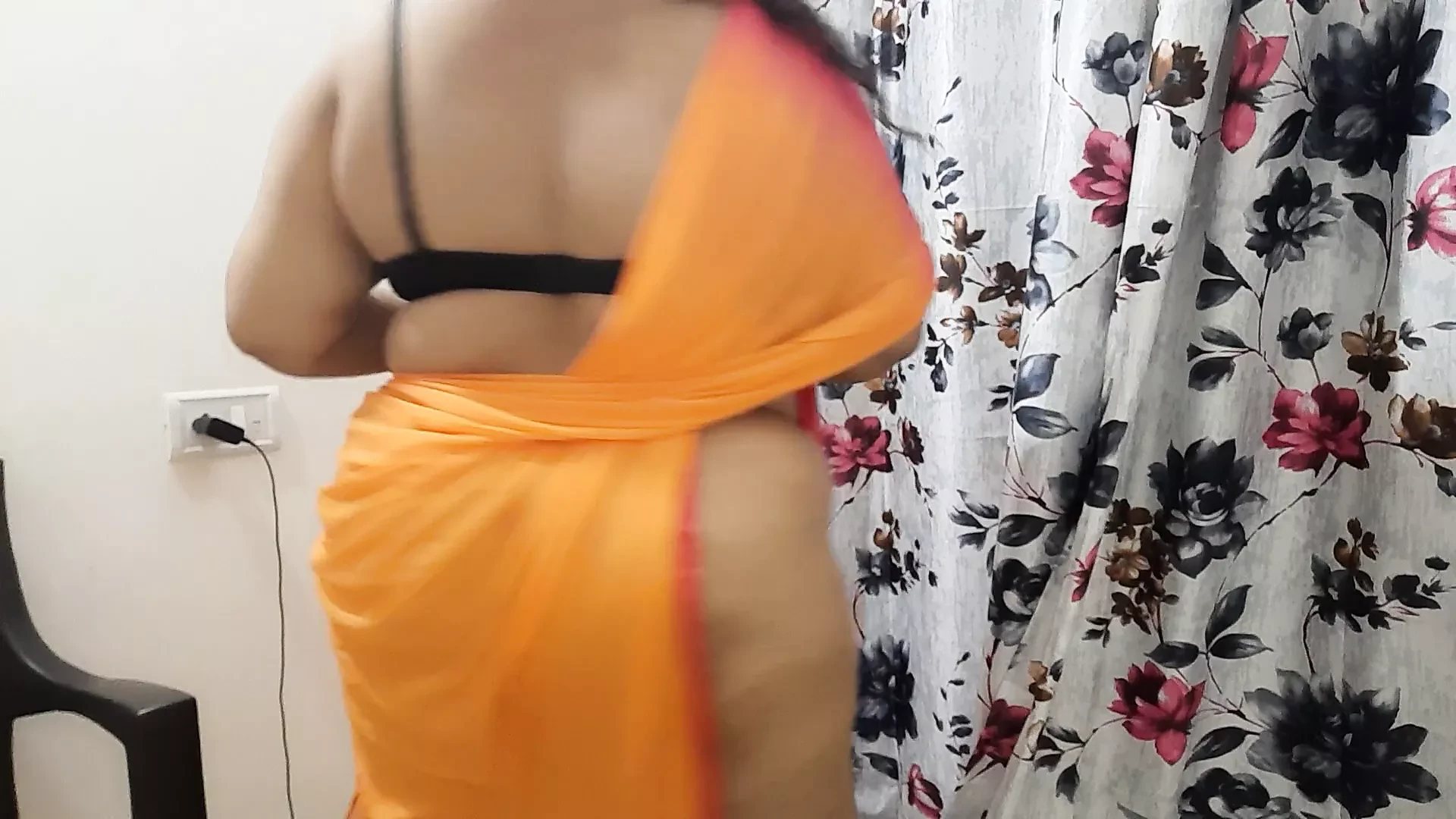 horny desi Indian bhabhi trying on her new clothes in her bedroom