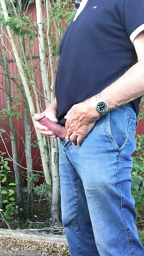 hard cock grandpa masturbates