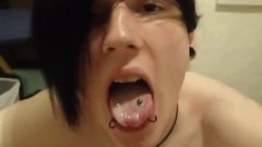 Emo Boy Gets a Mouth full and Eats All