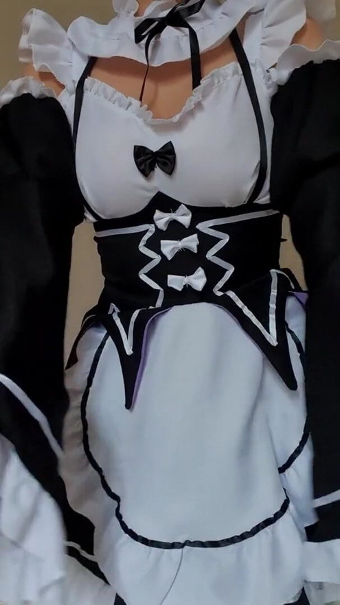 Cosplay dildo masturbation