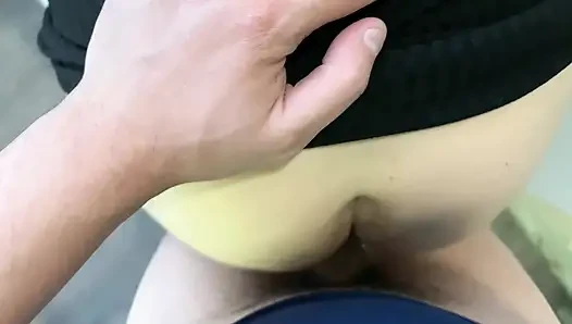 I met a neighbor on a public balcony and let him fuck me