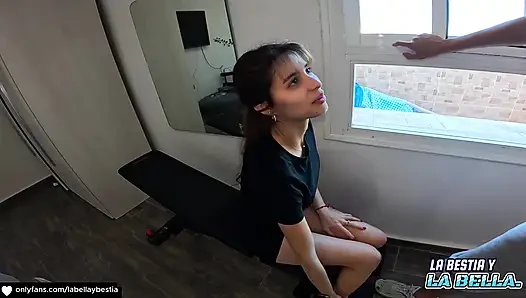 They Fuck My Ass Hard in the Gym They Fill My Feet with Their Rich Cum Hot