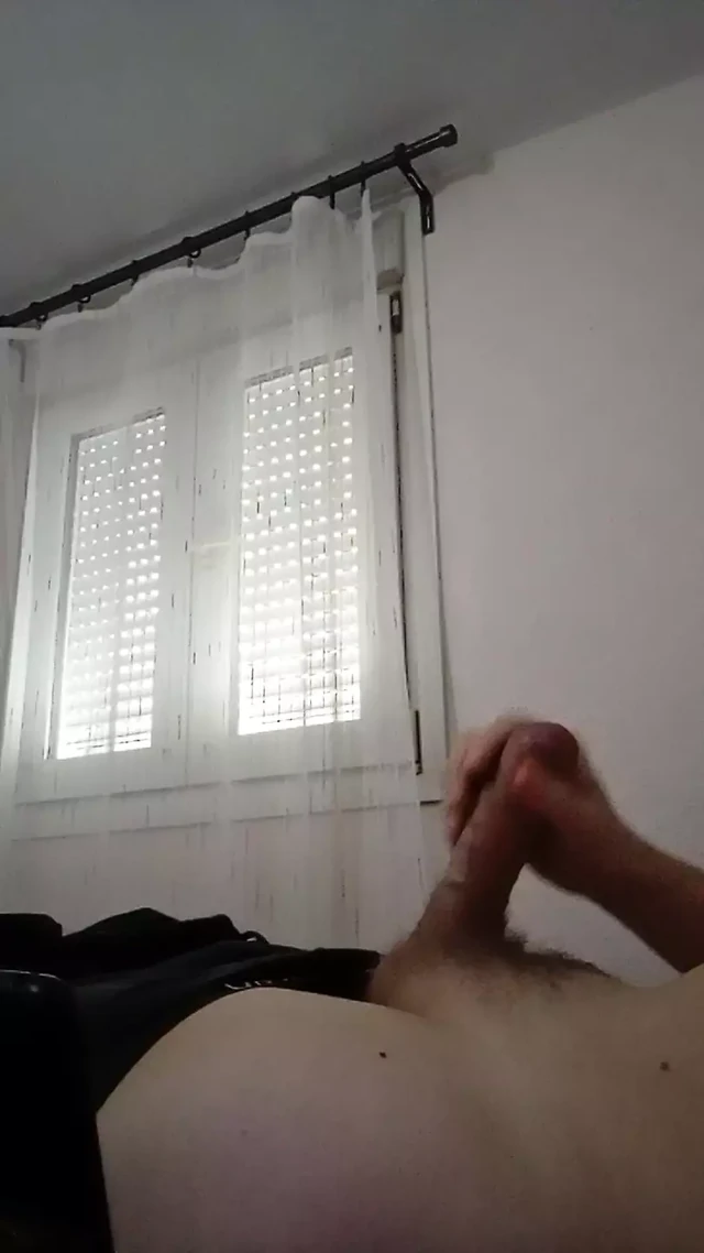 Young guy masturbates his small cock  #14